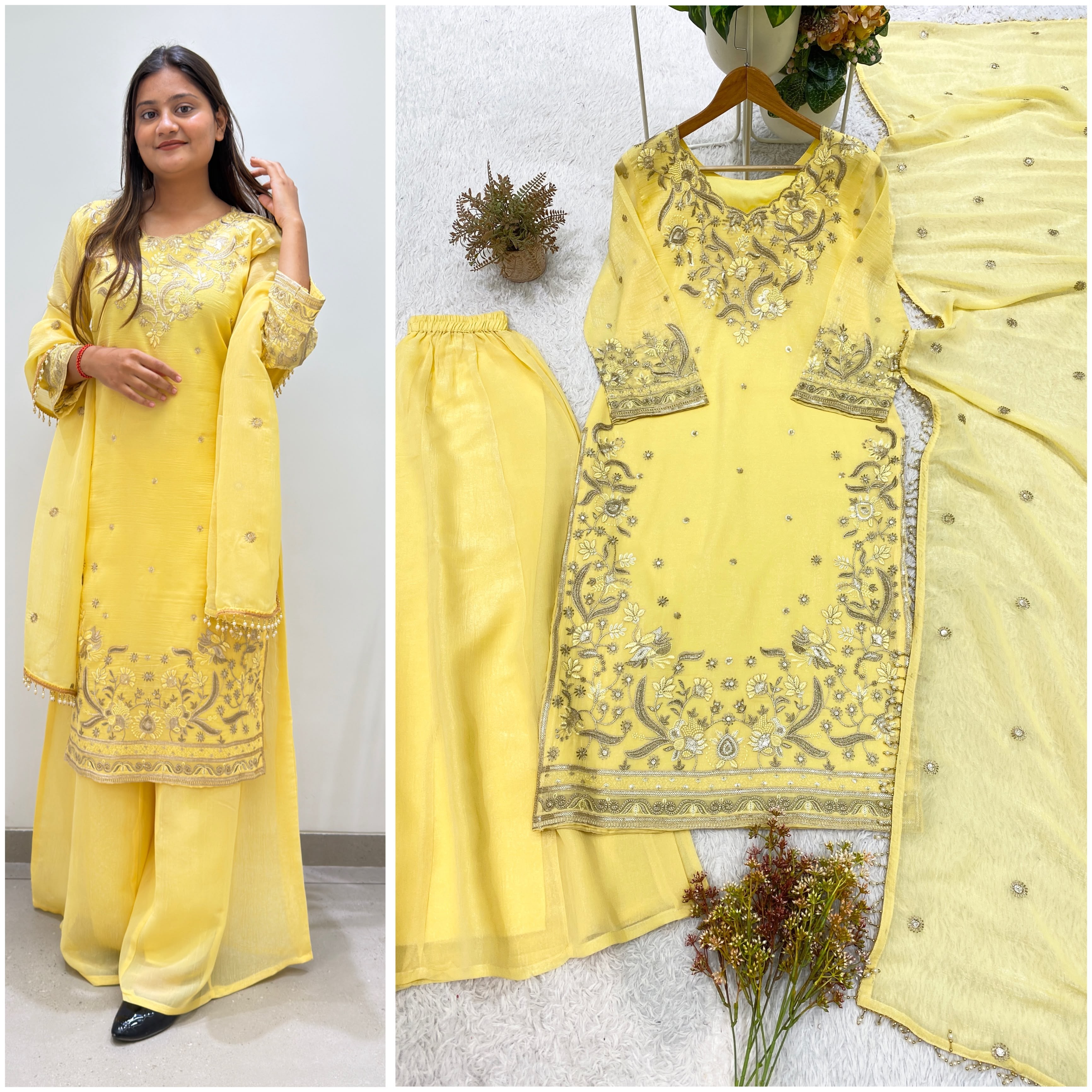 BE-501 | Designer Sequence Embroidered Set