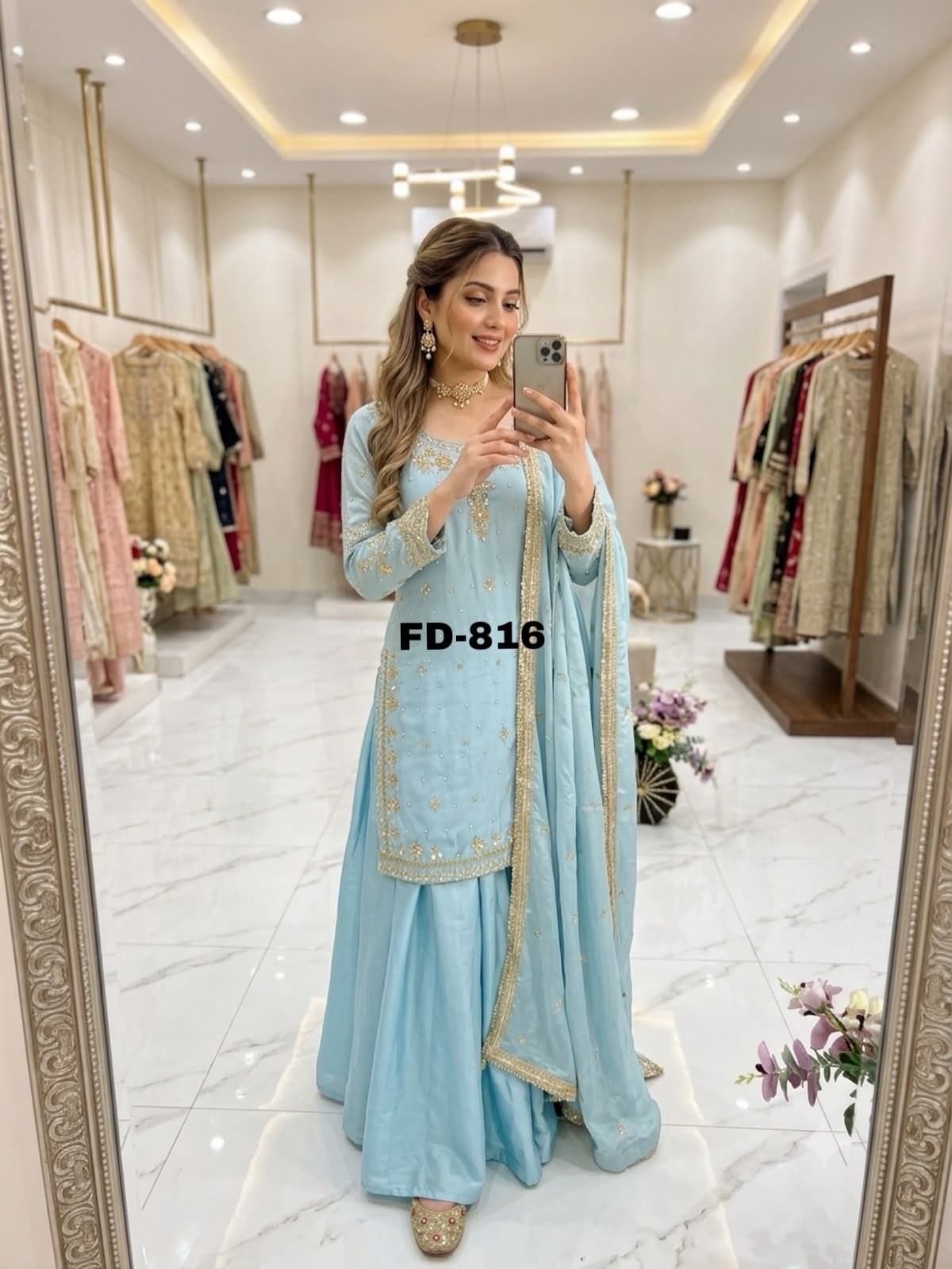 FD-816 | Trending 5mm Sequin Sharara Collection