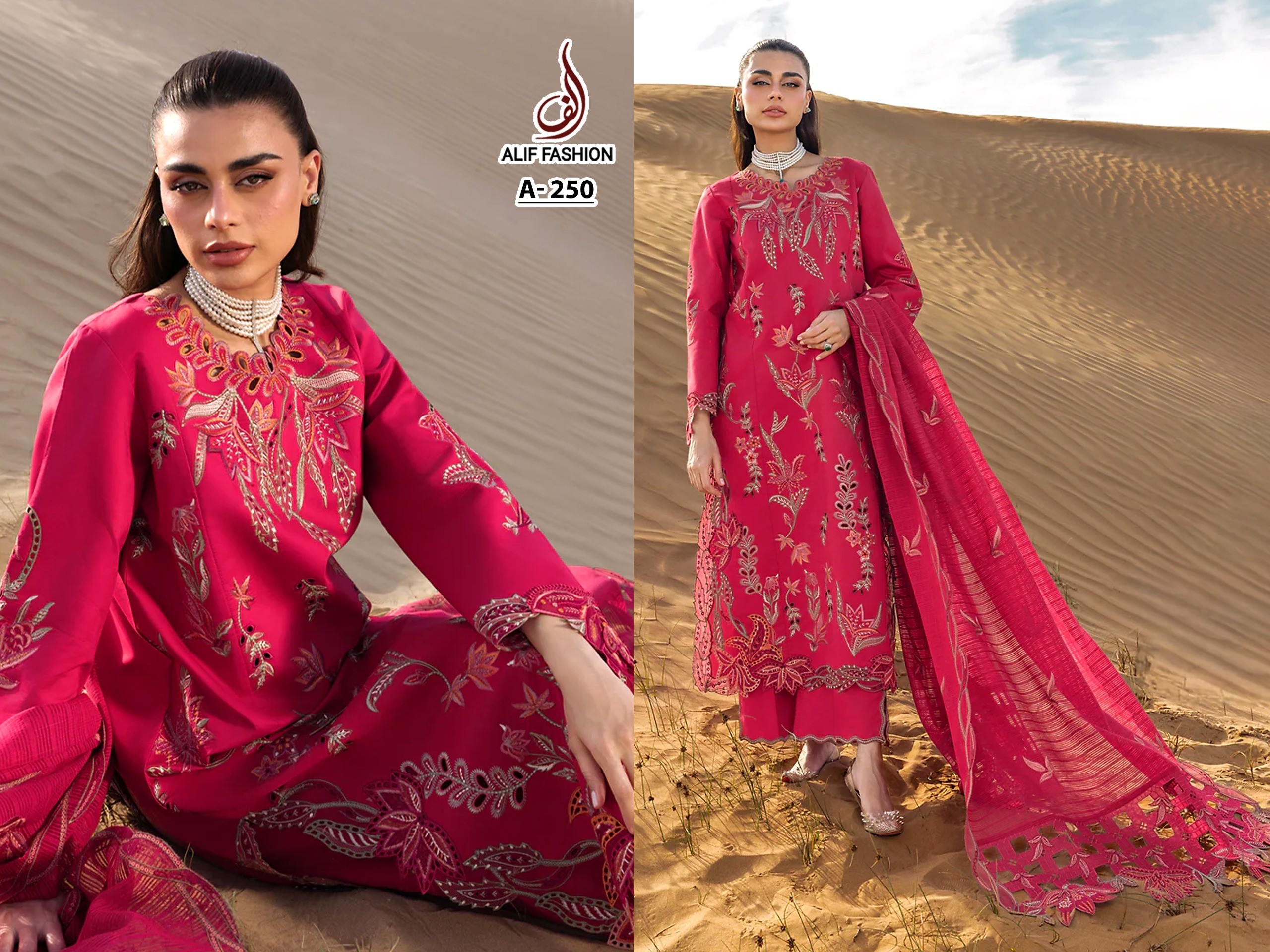 Pakistani Pure Cotton Embroidered Collection