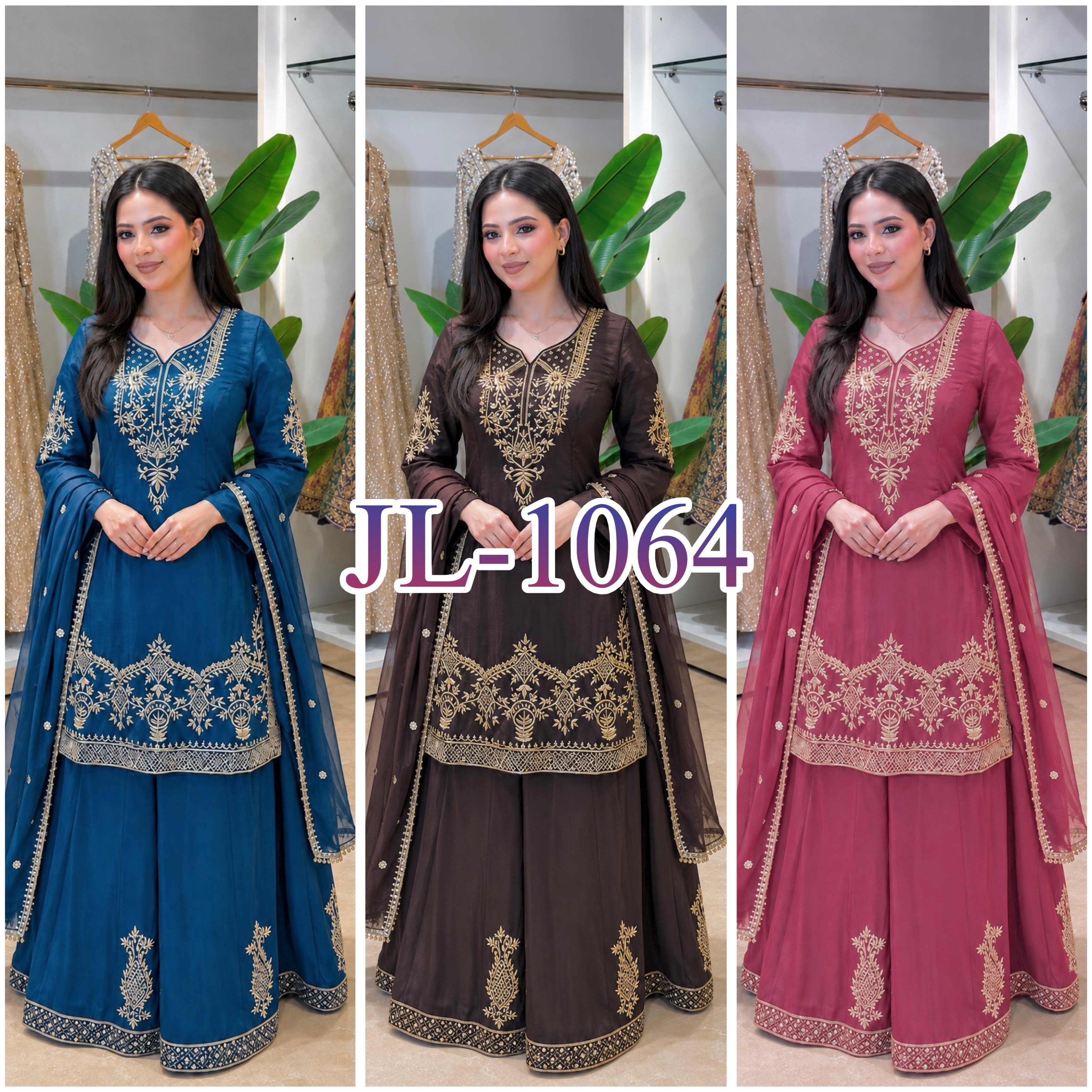 JL-1064 Natural Crepe Silk Designer Collection