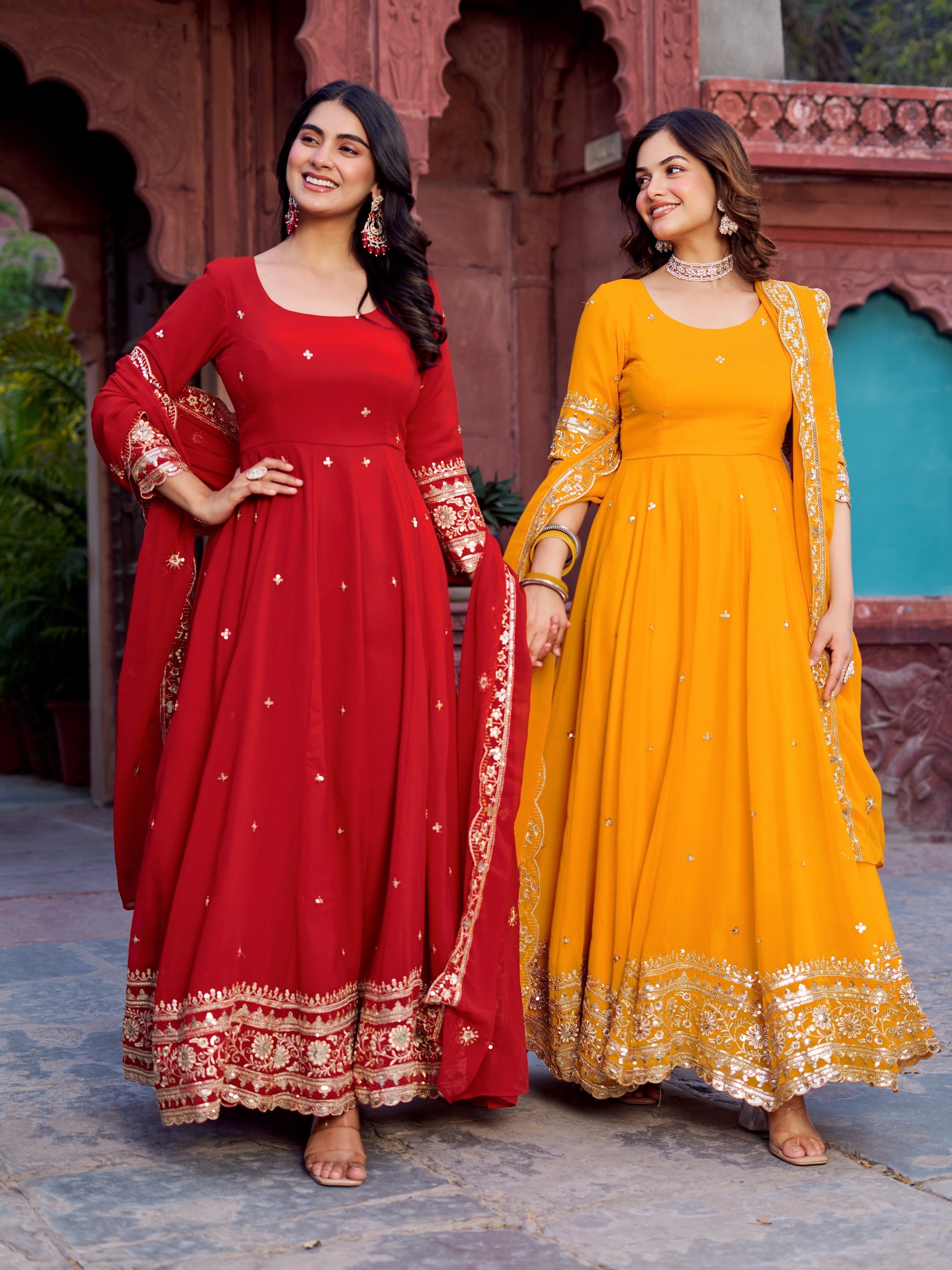 SP-23 Faux Georgette Designer Gown Collection