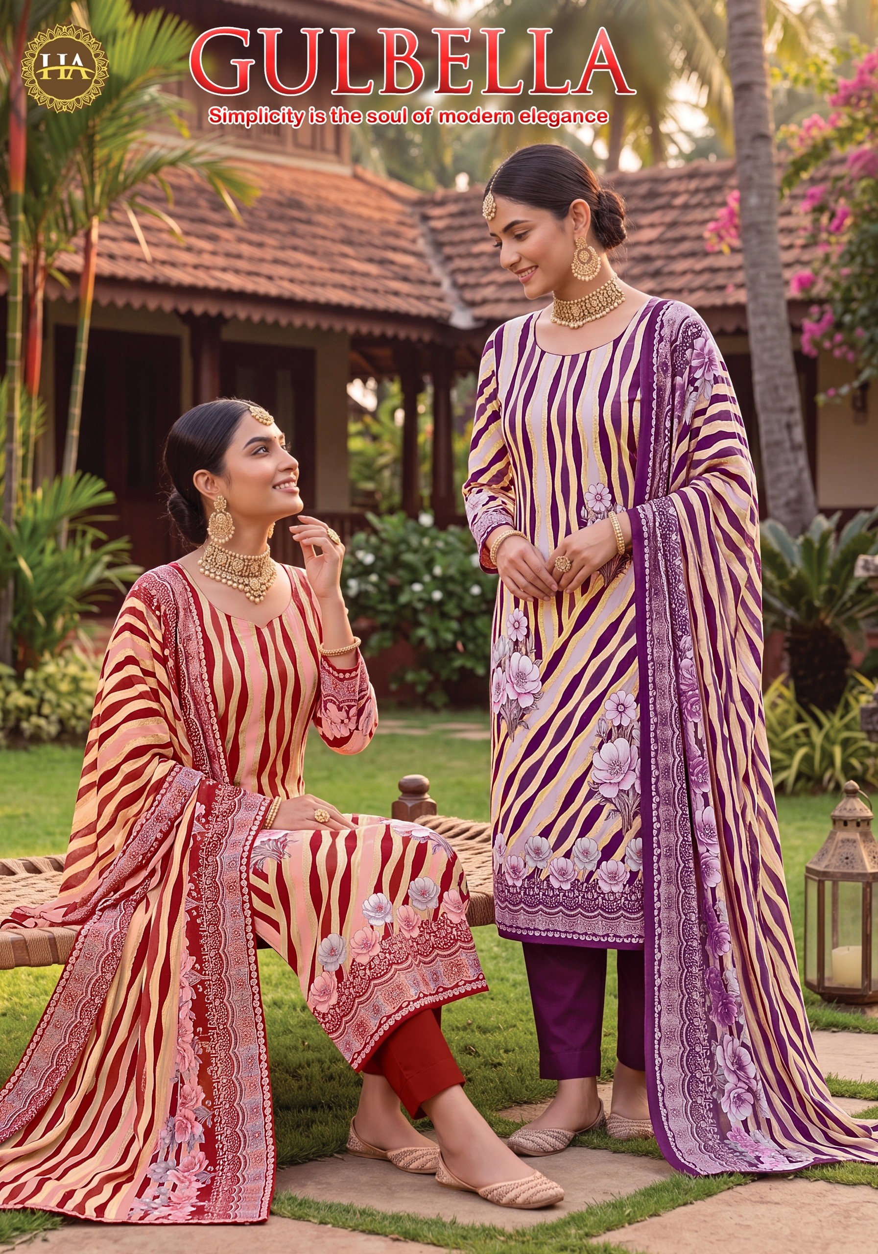 HARSHIT GULBELA | Pure Cambric Designer Print Suit