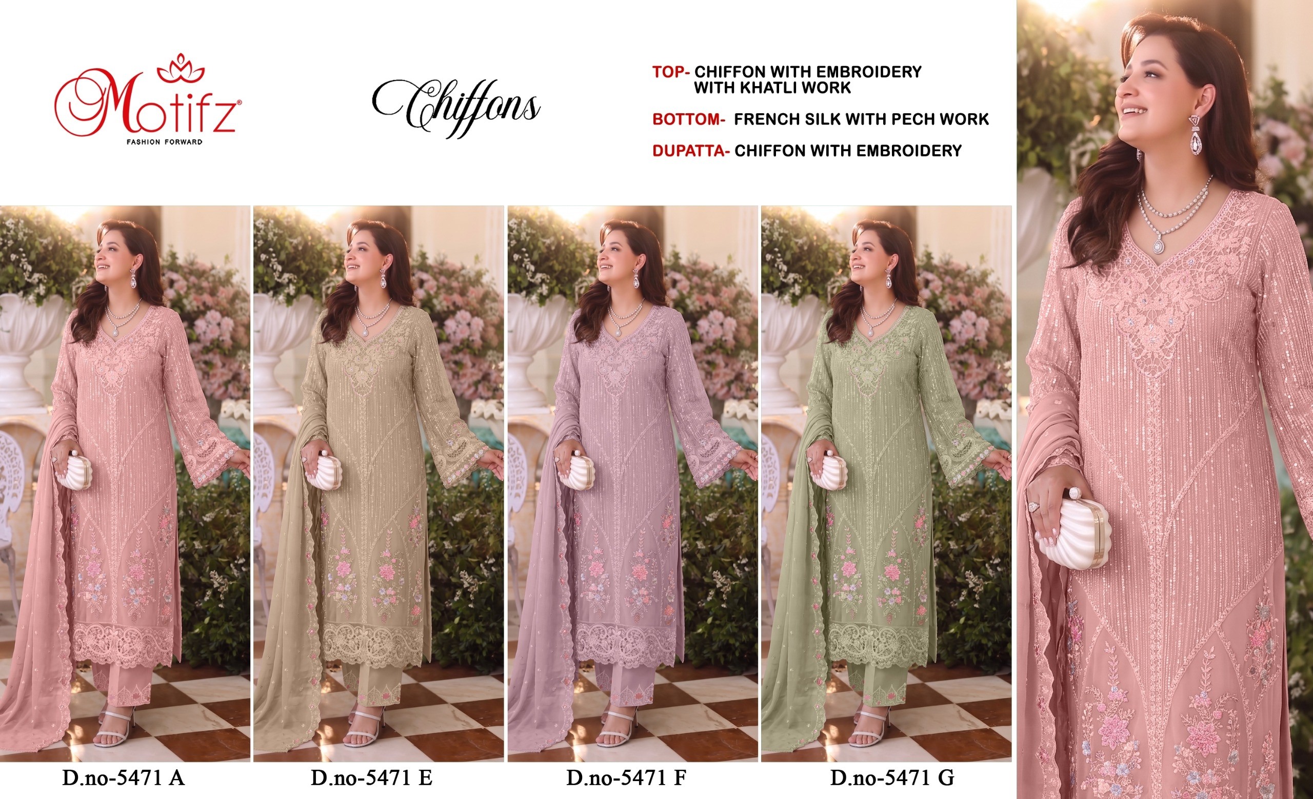 Design No. 5471 | Embroidered Khatli Work Suit