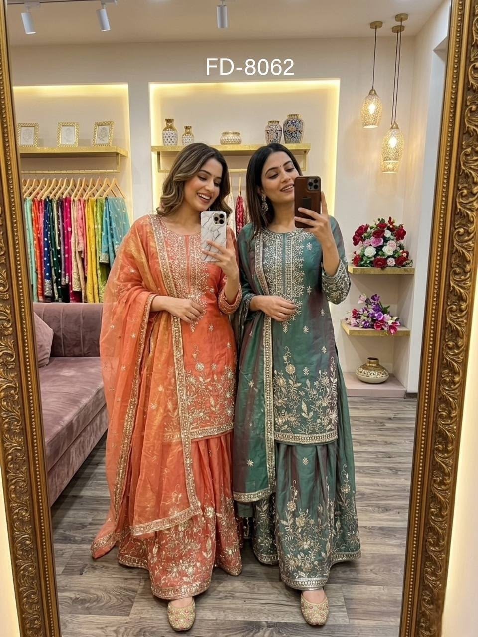 FD-8062 | Zmy-Chu Silk Embroidered Sarara Set