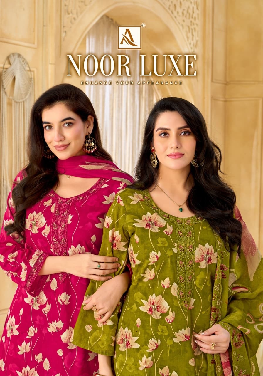 ALOK SUIT | NOOR LUXE | Pure Cambric Cotton Suit