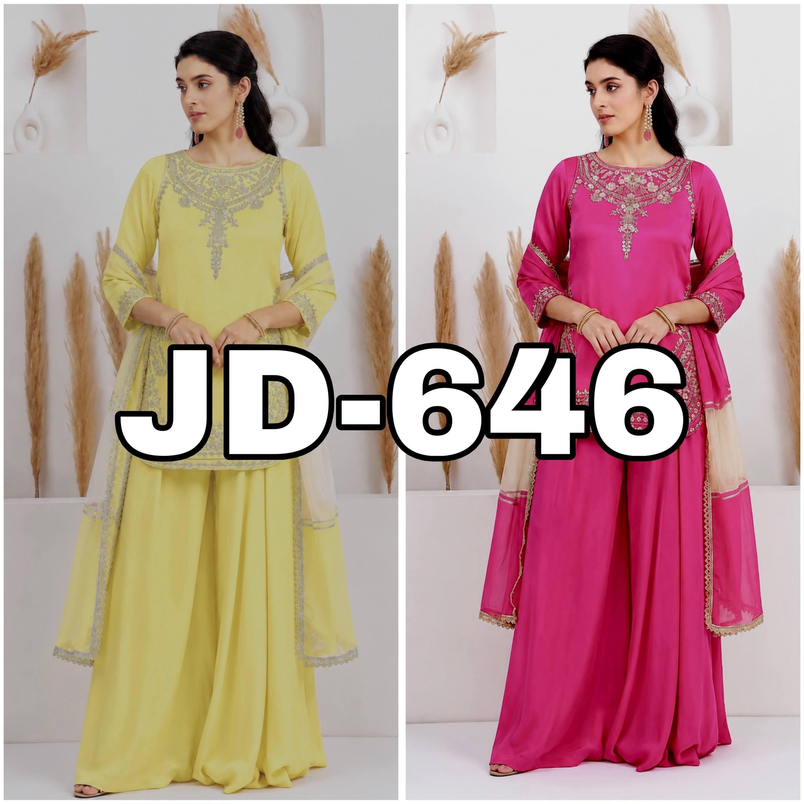 JD-646 | Pure Natural Crepe Silk Designer Collection