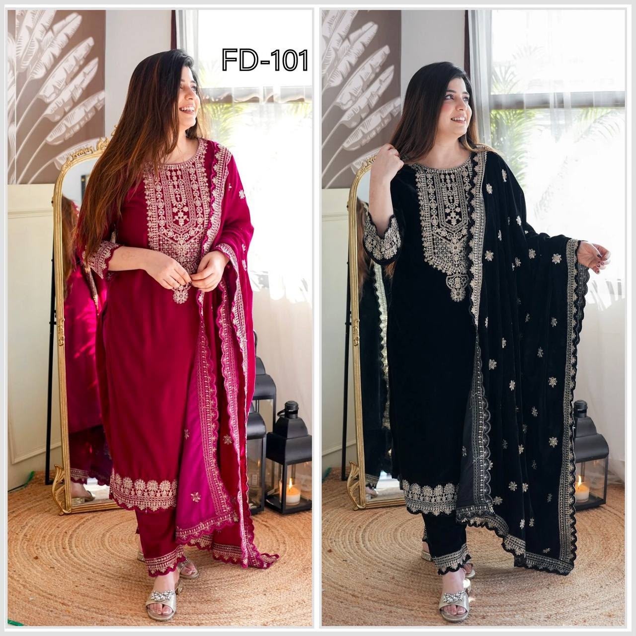 FD-101 | Pure Viscous Velvet Designer Collection
