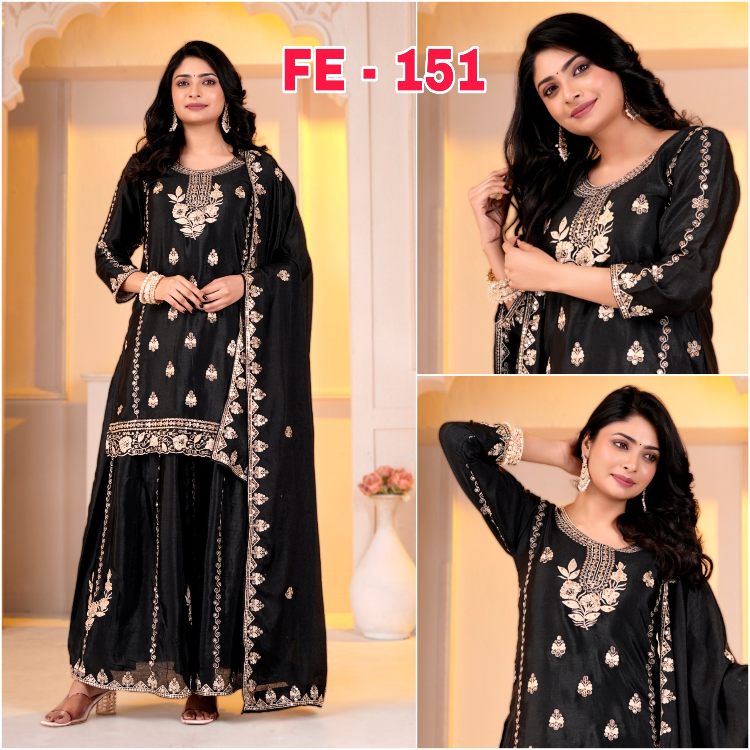 FE-151 | Chinon Sequence Embroidered Sharara Collection