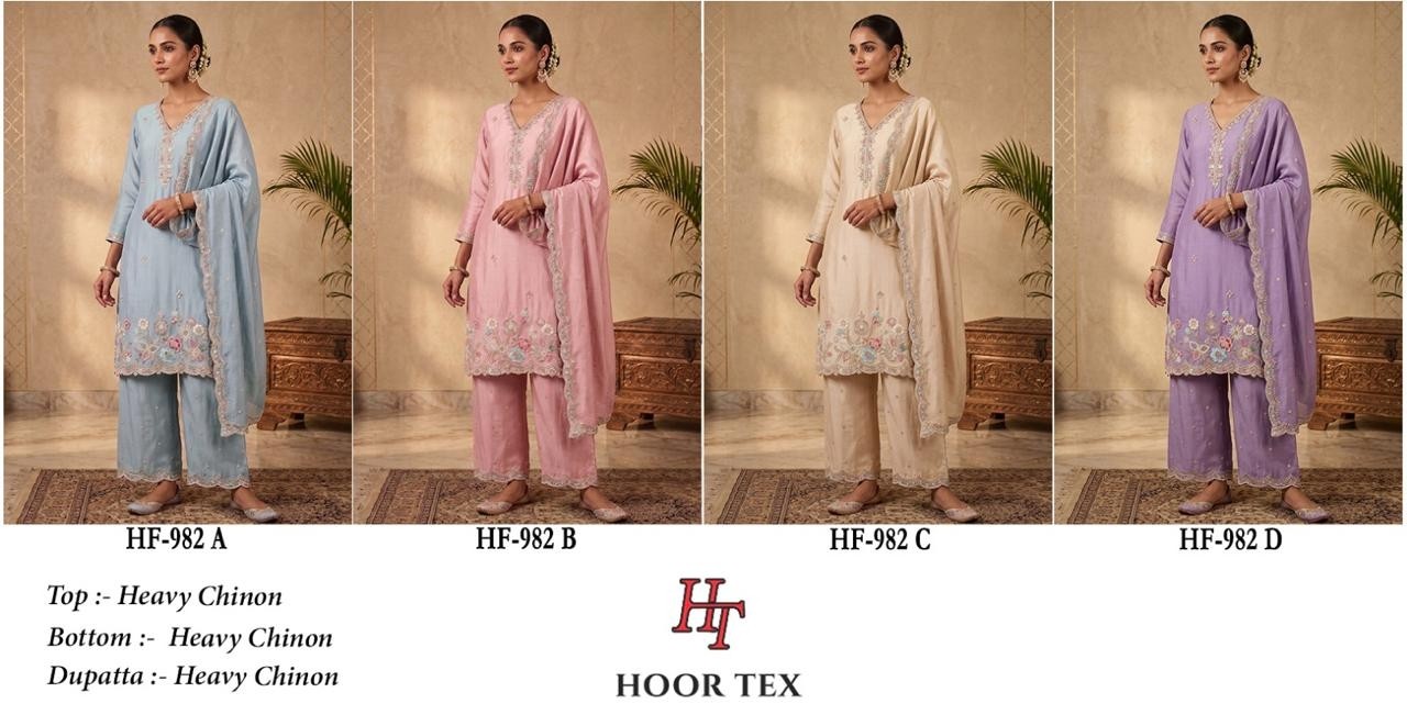 HOOR TEX | HF-982 A to D | Heavy Chinon Pakistani Collection