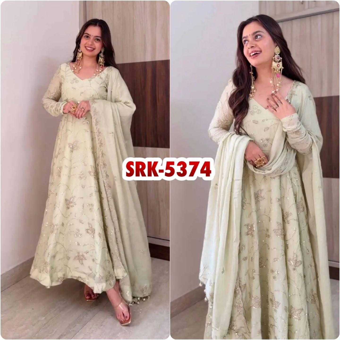 SRK-5374 | Fendy Silk Designer Gown Collection