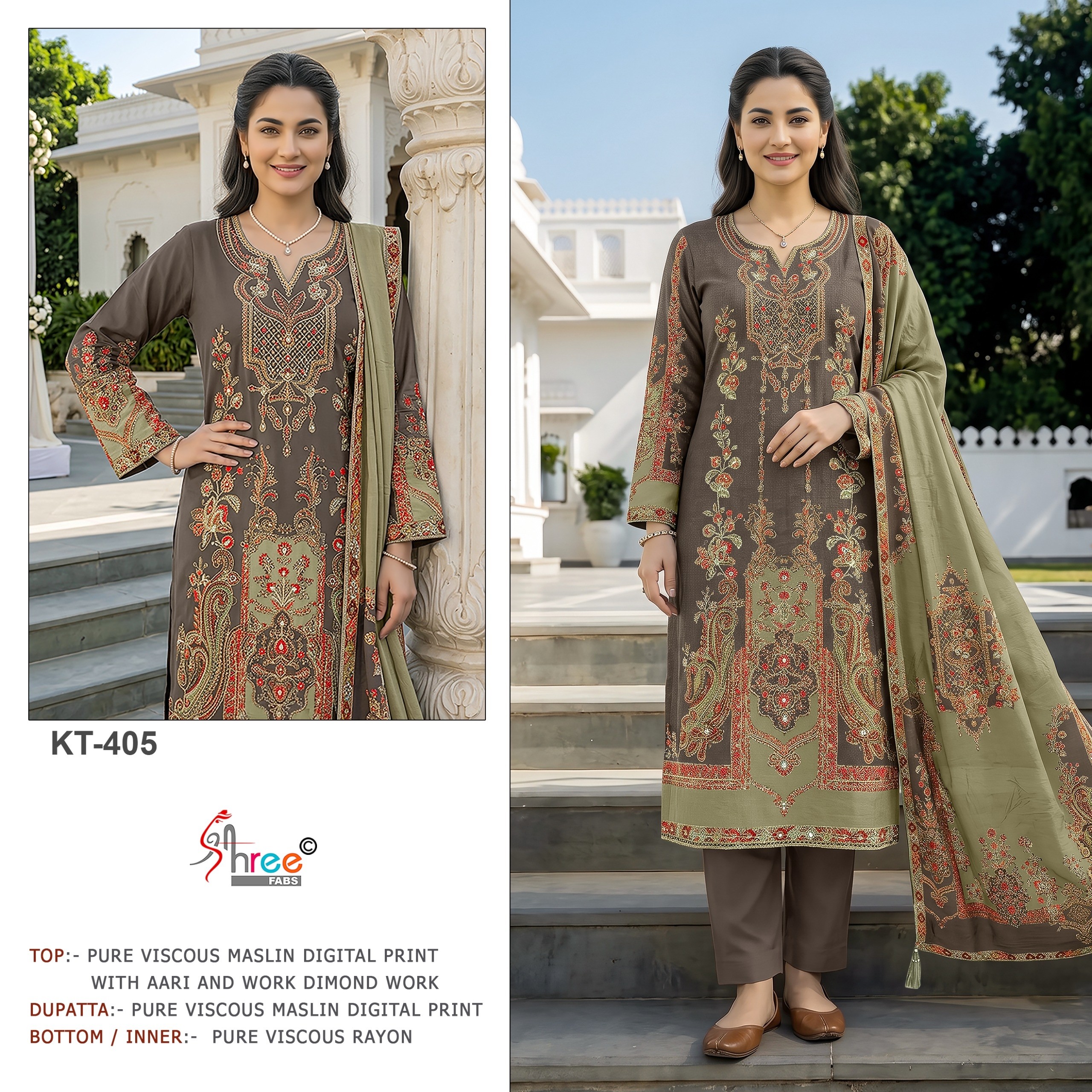 KT-405 | Pure Viscose Maslin Digital Print Collection