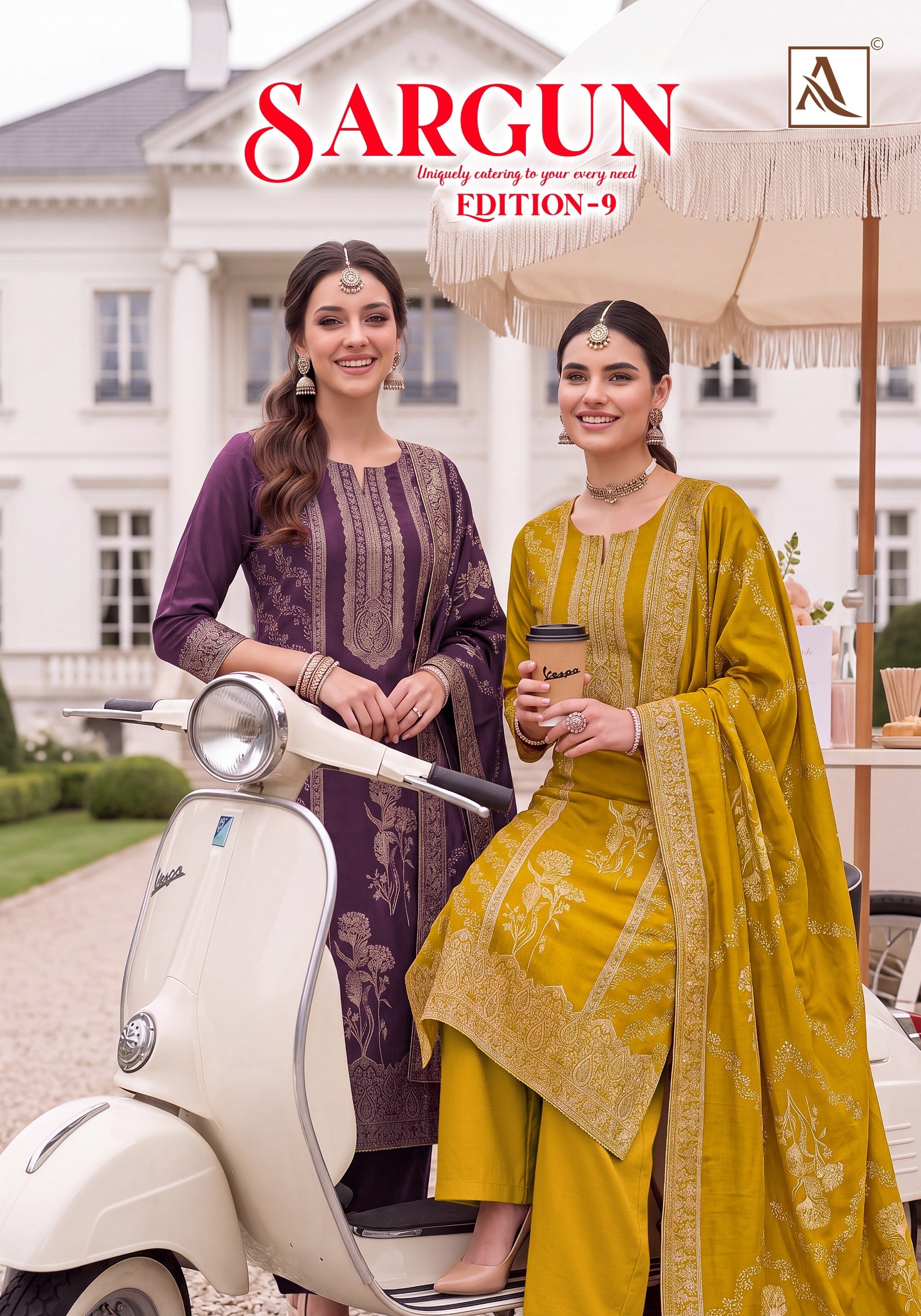 ALOK SUIT | SARGUN-9 | Viscose Maslin Jacquard Designer Collection