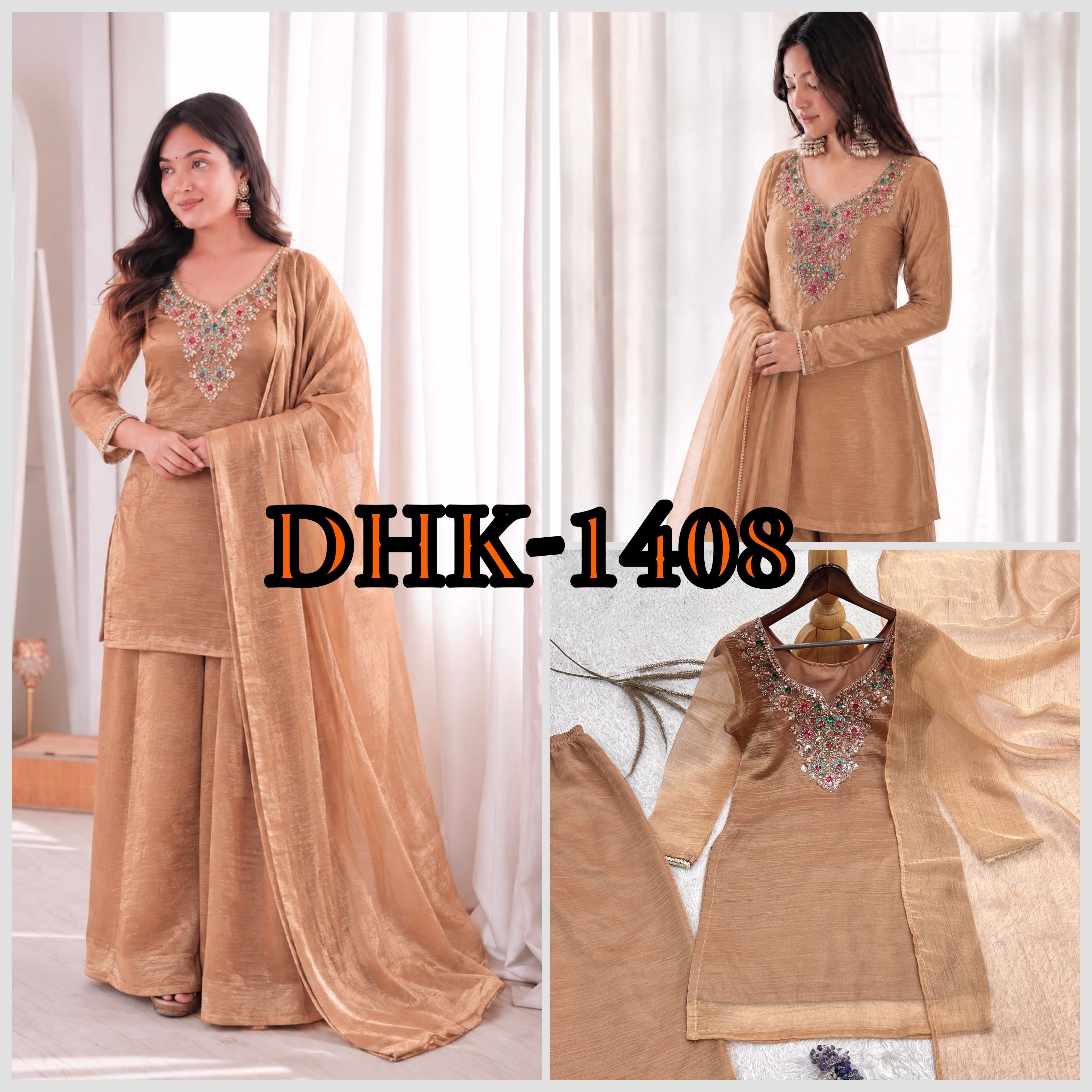 DHK-1408 Pure Salsa Silk Embroidered Designer Collection