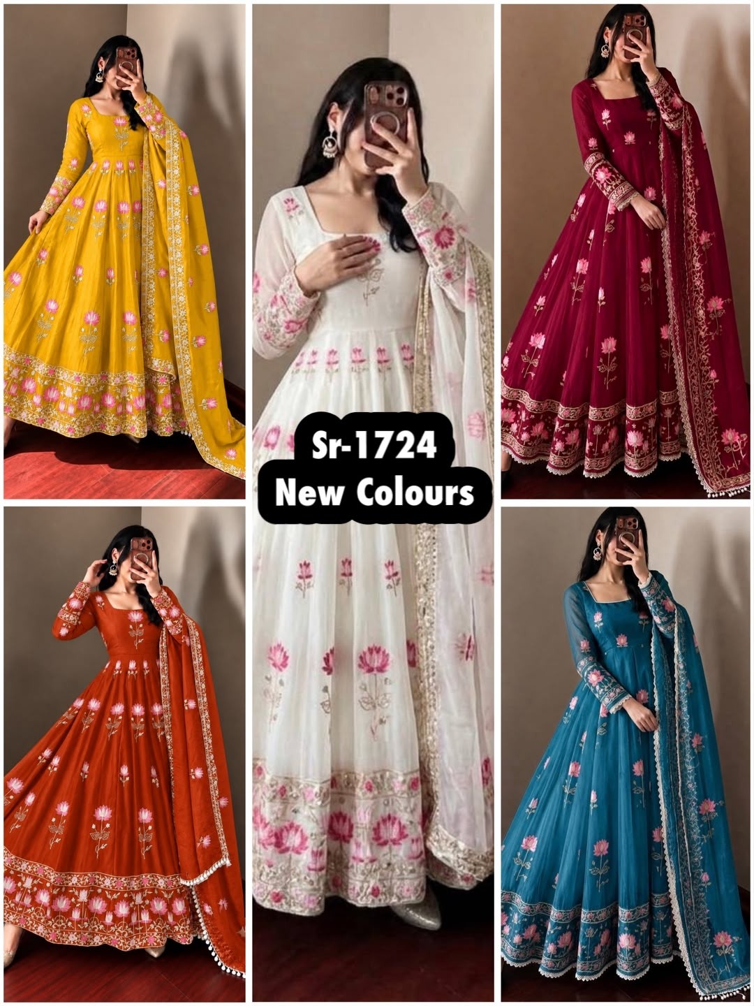 SR-1724 | Fendy Silk Festive Designer Gown Collection