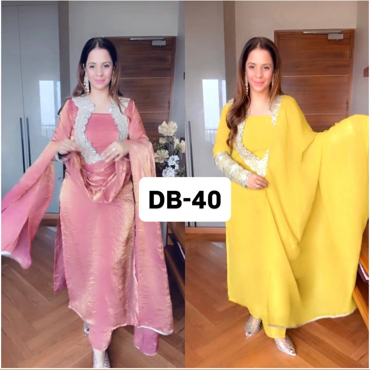 DB-40 | Heavy Fendy Silk Designer Party Wear Collection