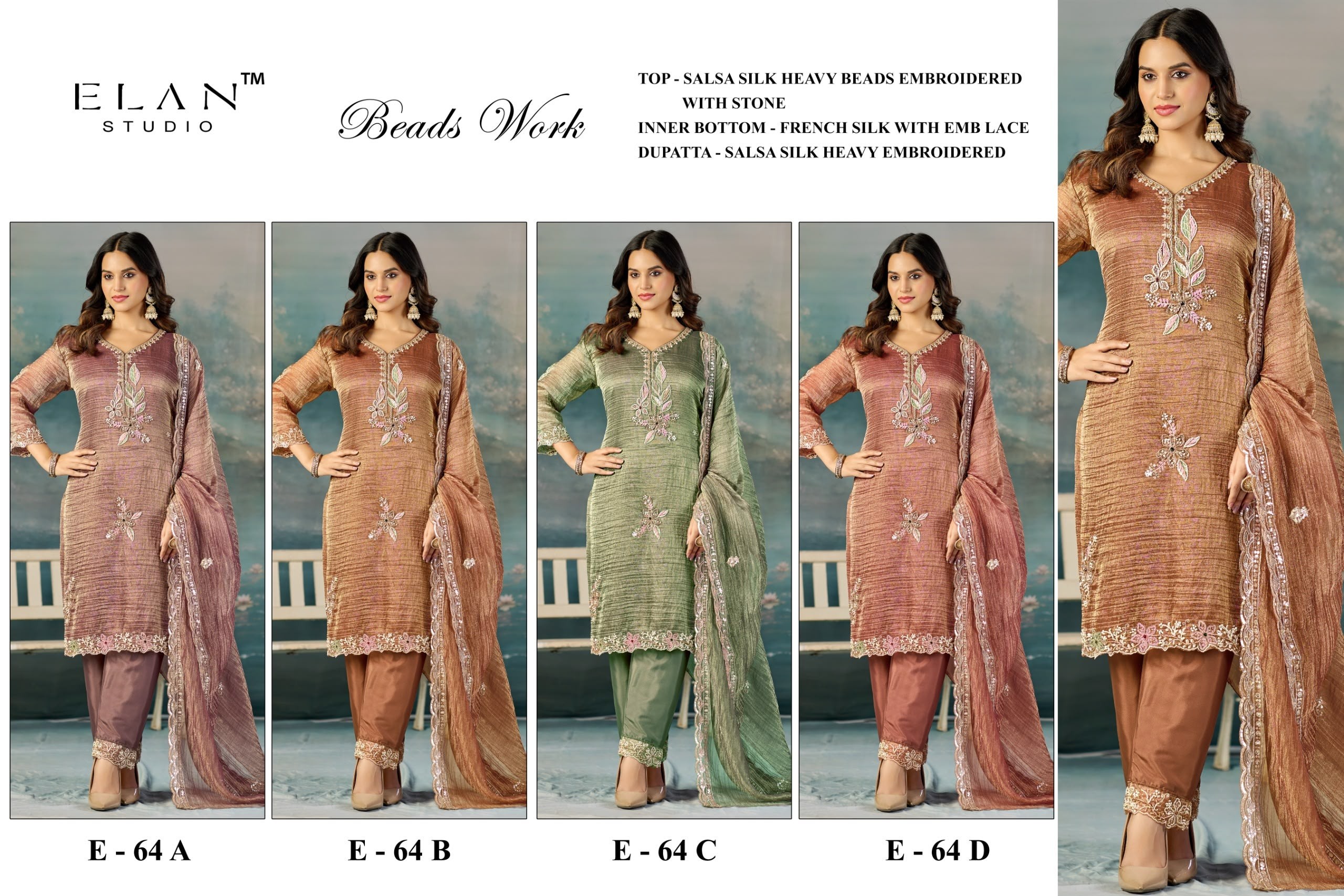 ELAN STUDIO | E-64 Heavy Beads Embroidered Collection