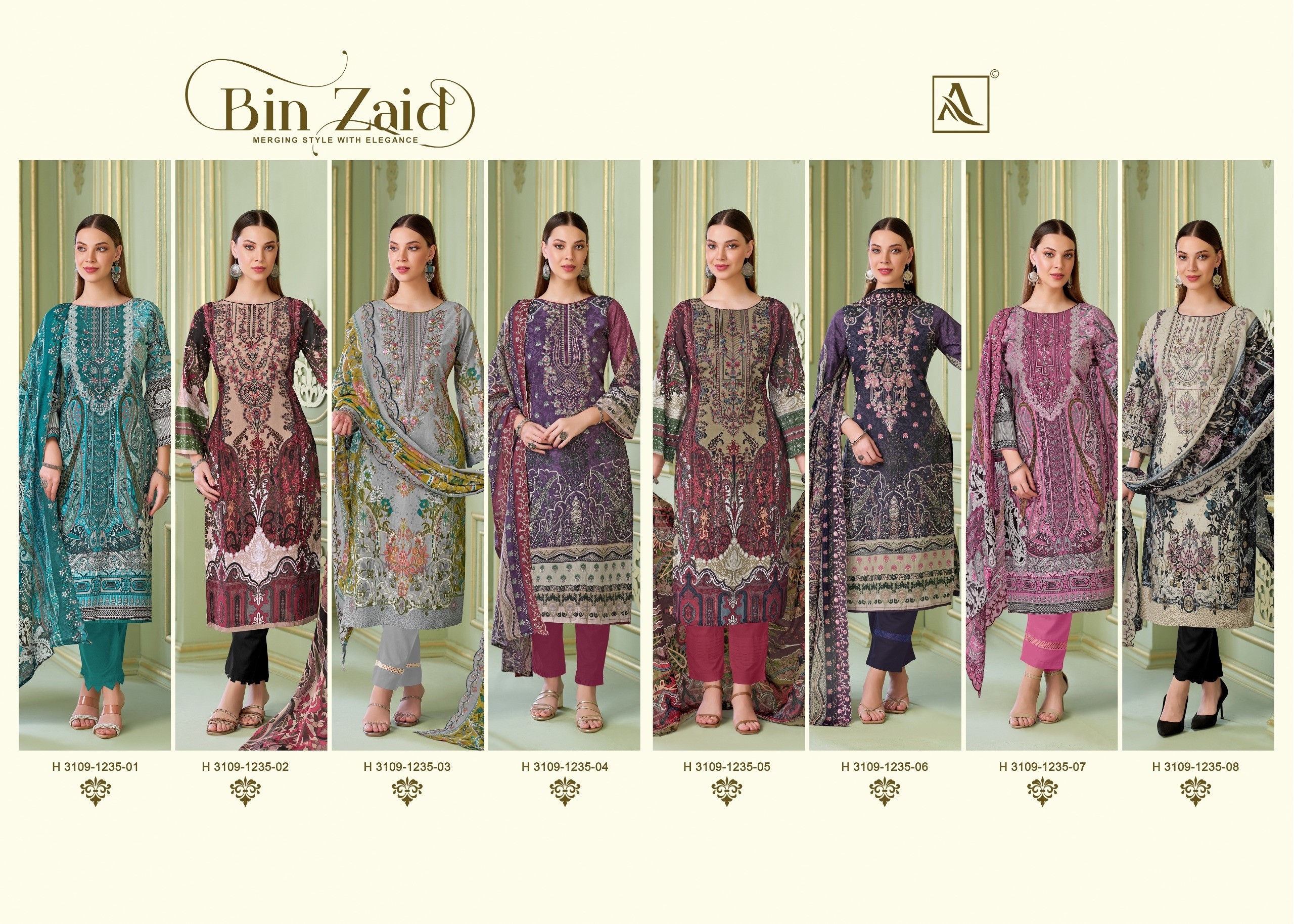ALOK SUIT | BIN ZAID Premium Designer Cotton Collection