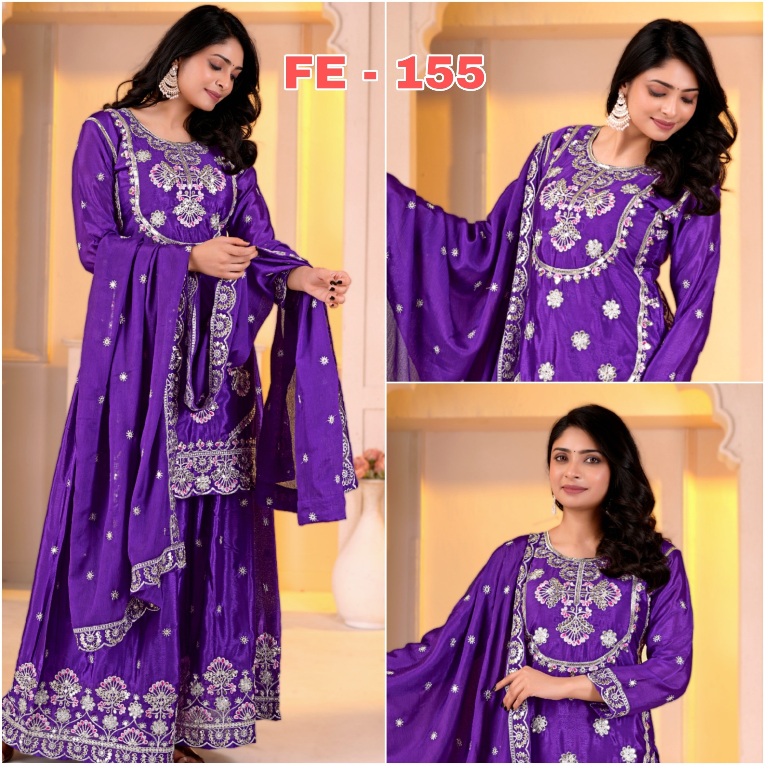 FE-155 | Chinon Sequence & Multi Embroidered Sharara Collection