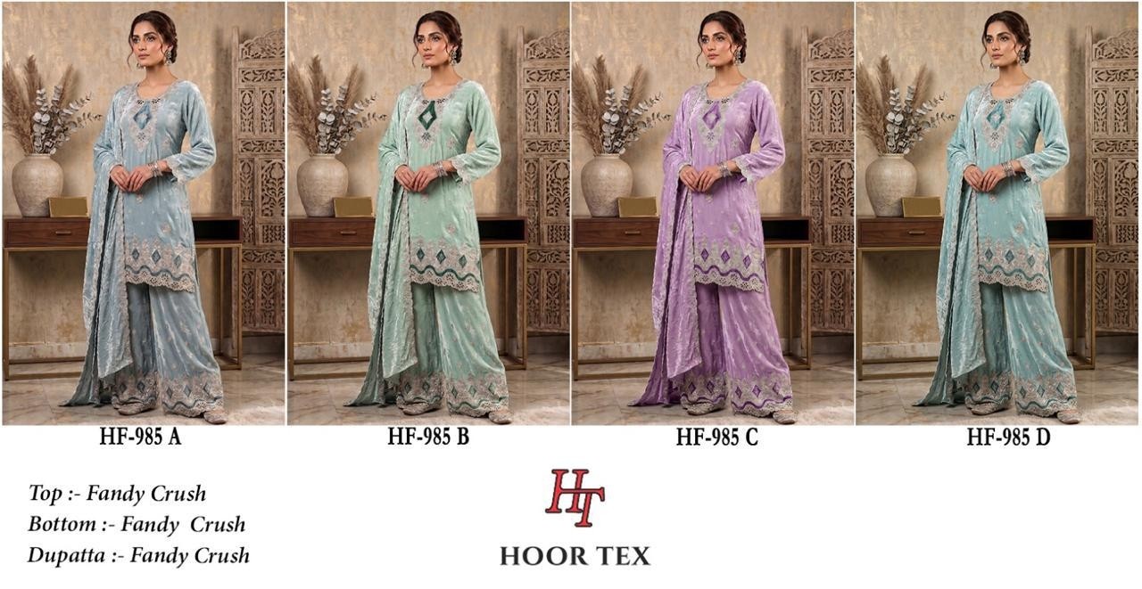 Hoor Tex | HF-985 Pakistani Fandy Crush Collection