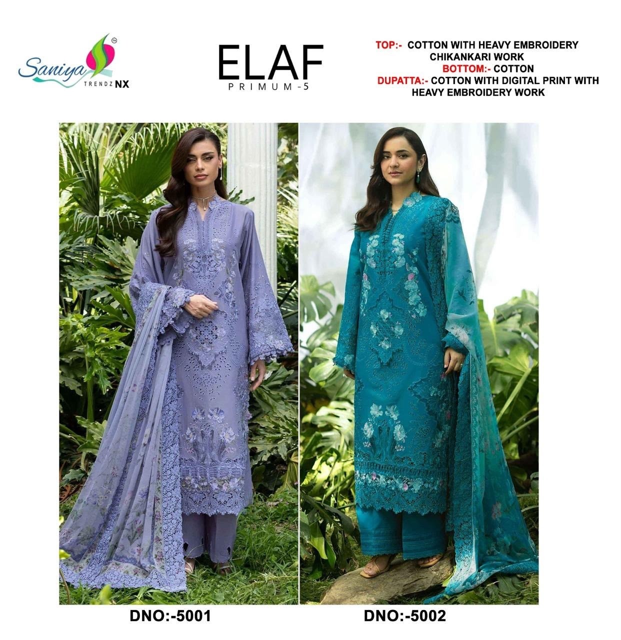 SANIYA TRENDZNX | ELAF PREMIUM-5 | Design 5001