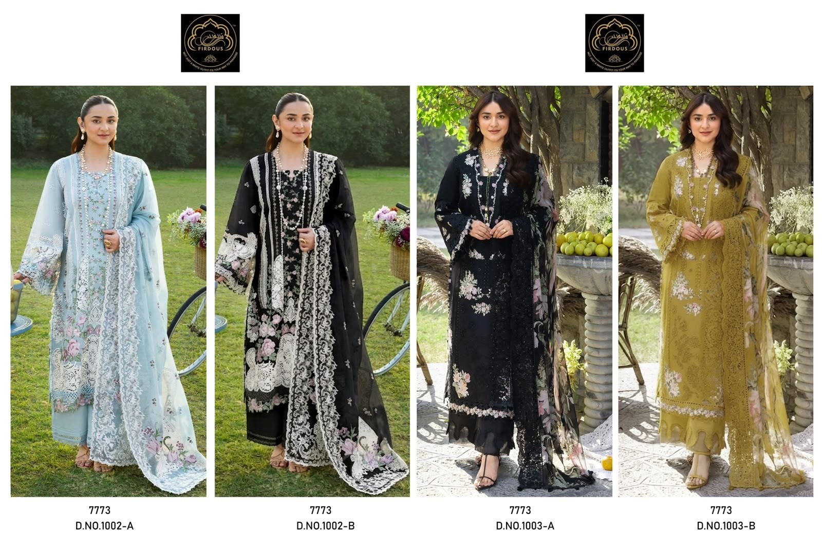 FIRDOUS | ELAF Luxury Lawn 7773 | Embroidered Cotton Collection
