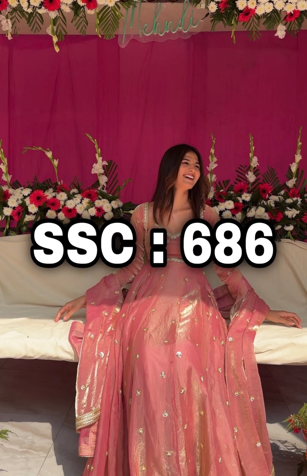 SSC-686 Heavy Fandy Silk Embroidered Party Wear Gown