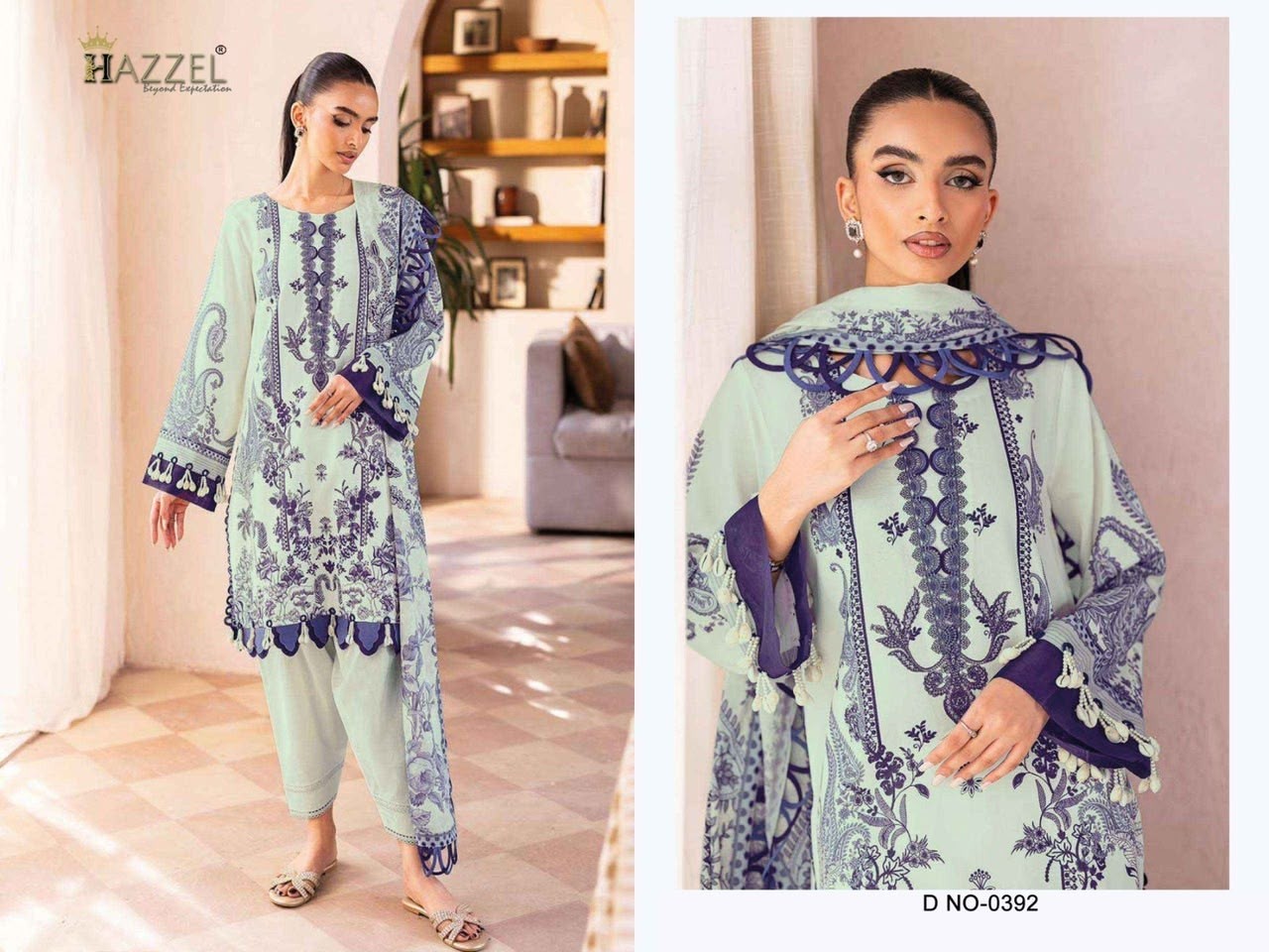 HAZZEL PRINTS | FIRDOUS 0392 & 0393 | New Luxury Lawn Collection