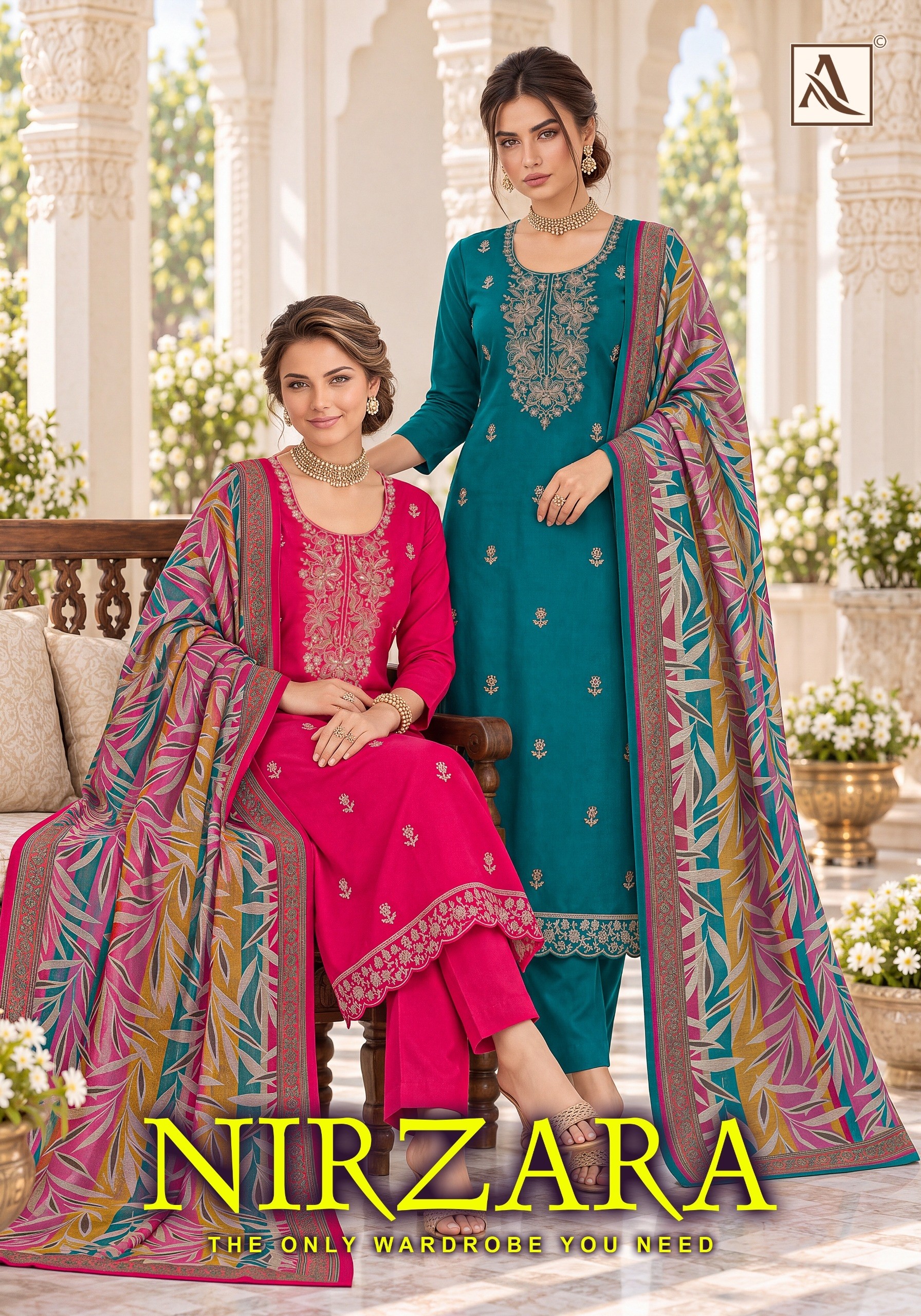 ALOK SUIT | NIRZARA | Premium Zam Dyed Designer Collection