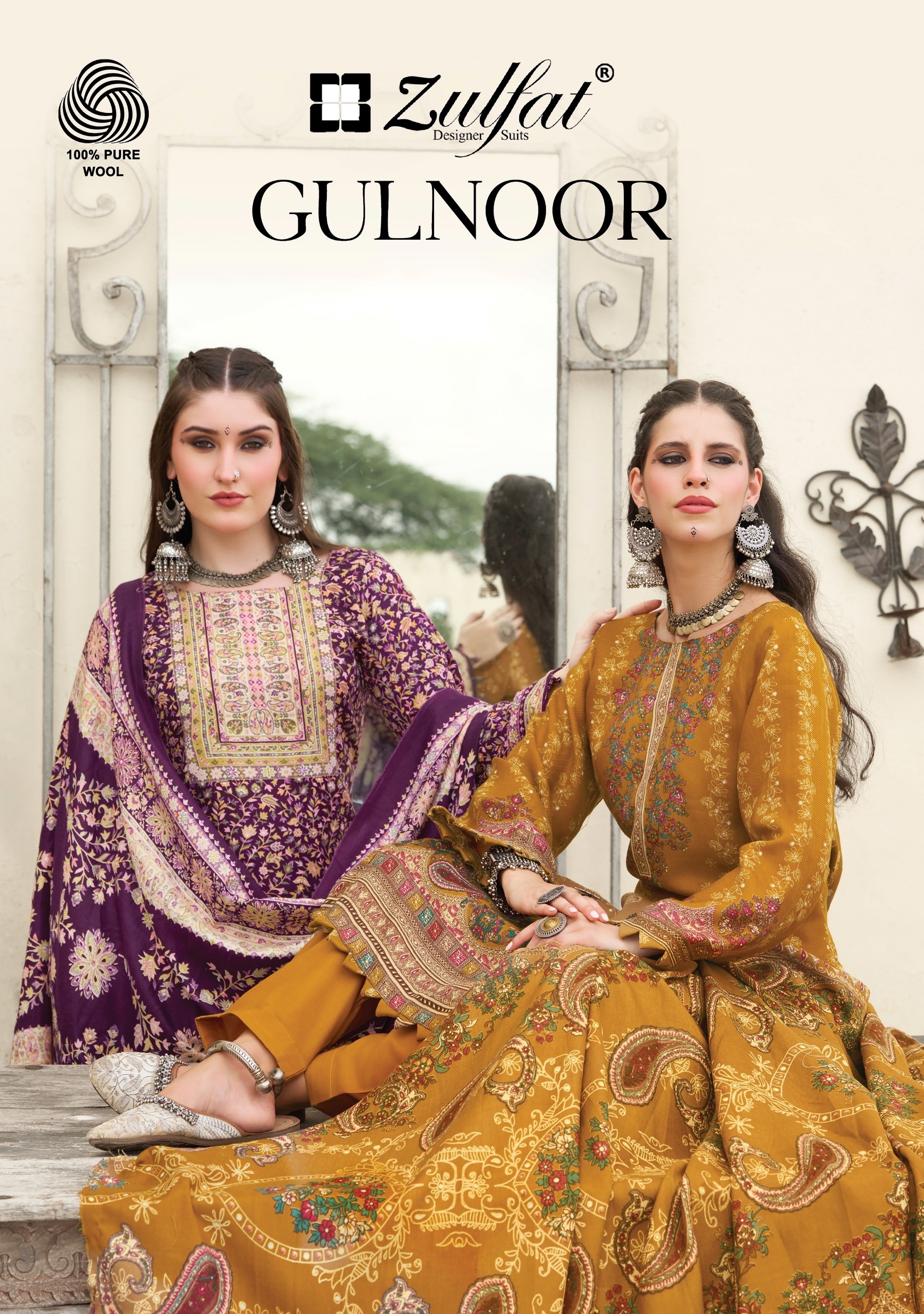 GULNOOR by ZULFAT | Pure Woollen Pashmina Winter Collection