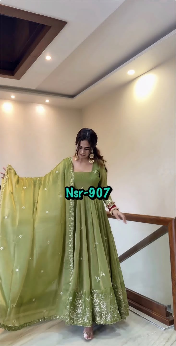 NSR-907 | Pure Fendy Silk Embroidered Ready-to-Wear Collection