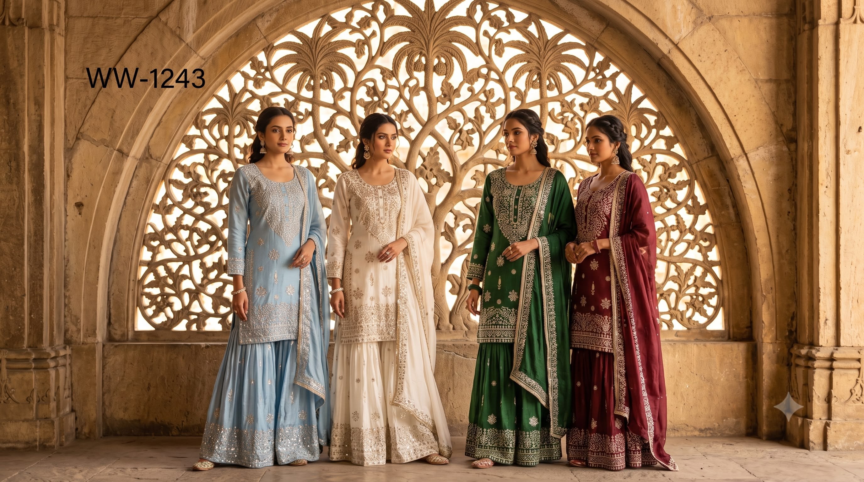 WW-1243 | Pure NC GMY Silk 5mm Sequence Designer Sarara