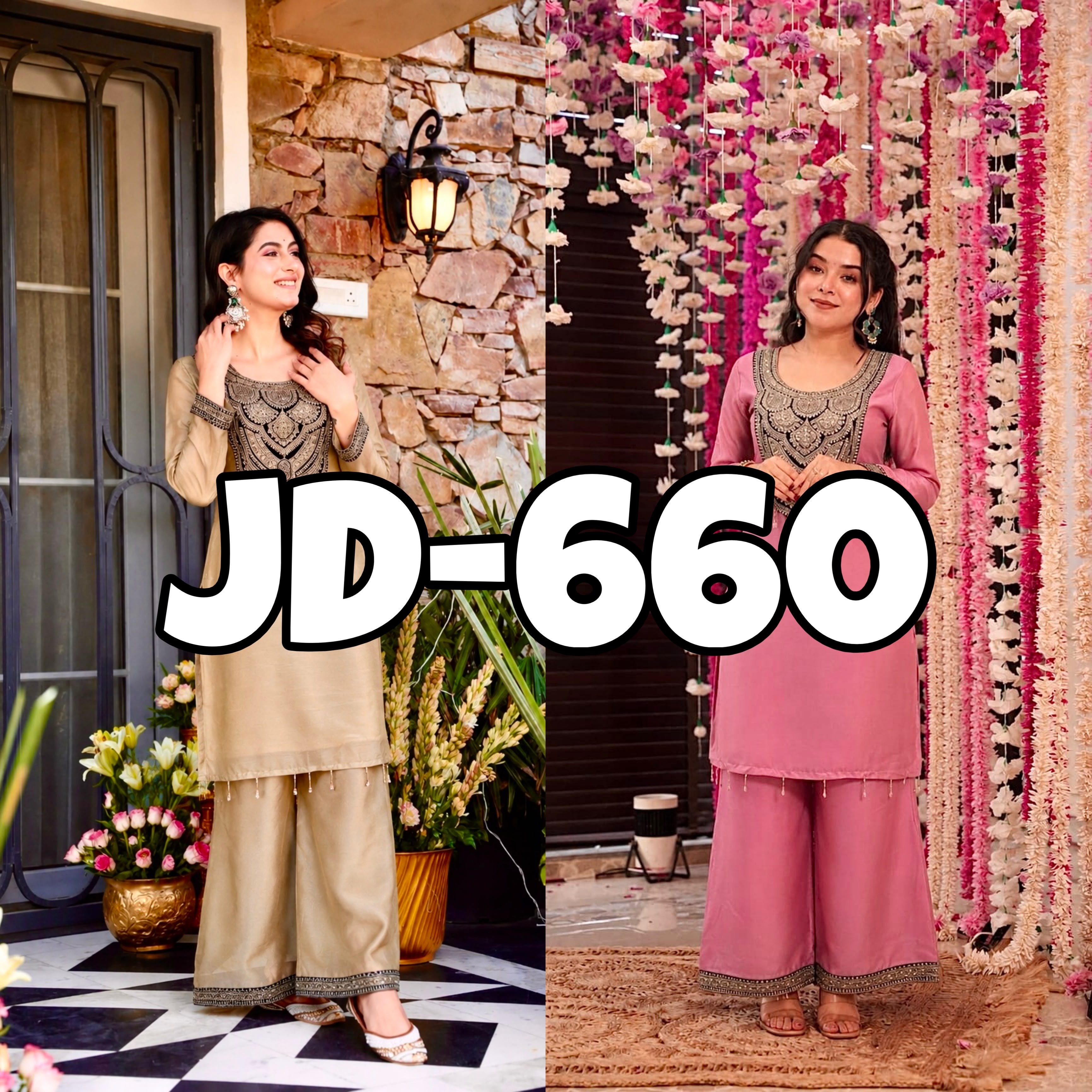 JD-660 | Solar Chiffon Silk Embroidered Designer Collection