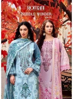 ROMANI NEEDLE WONDER VOL 15 PAKISTANI SUIT WHOLESALE PRICE 