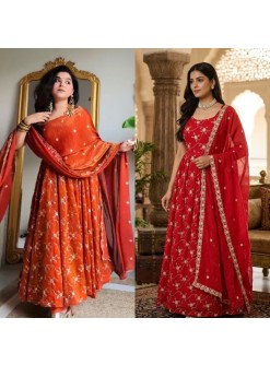 KD 1534 Designer Anarkali Suit Set Heavy Fendy Silk Thread & Sequin Work with Pant & Dupatta