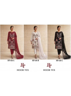 Premium Pakistani Full Stitched 3-Piece Suit – Heavy Chiffon with Soft Viscous Bottom & Chiffon Dupatta | HF 636 Single Wholesale Price 