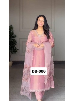 Designer Heavy Natural Crepe Embroidered Sequin Top Pant Dupatta Set – DB-006 Pakistani Suit Single Wholesale Price 