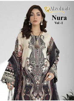 Alzohaib Nura Vol 1 Pakistani Cotton Patch Work Suit Single Wholesale Price 