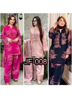JF-008 Designer Faux Georgette Printed Farshi Pant Suit Set Pakistani Suit Single Wholesale Price 