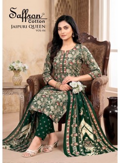 Saffron Cotton Jaipuri Karachi Queen Vol. 04 – Premium Cotton 3 Piece Suit Set (Full Set) Wholesale Price 