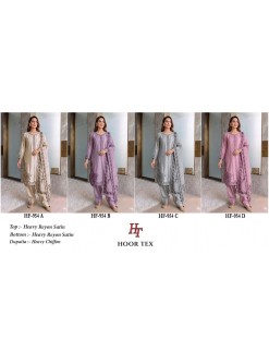 Hoor Tex HF-954 Pakistani Full Stitched Suit – Heavy Reyon Satin with Chiffon Dupatta Pakistani Suit (Full set & Single) Wholesale Price 