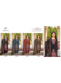 AMRUTVELA AT-233 Pakistani Viscose Maslin Digital Print Suit with Aari & Hand Work Pakistani Suit Single And Full Set Wholesale Price 