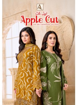 Alok Suit Apple Cut Designer Viscose Reyon Printed Suit (Full Set) Wholesale Price 