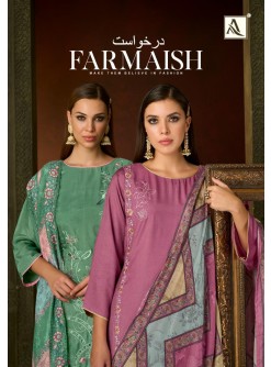 Alok Suit Farmaish Premium Viscose Maslin Embroidered Suit (Full Set) Wholesale Price 