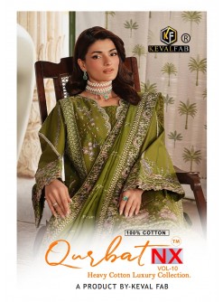KEVAL FAB QURBAT NX Vol 10 – Heavy Cotton Print 6 Pcs Collection Full Set Wholesale Price 