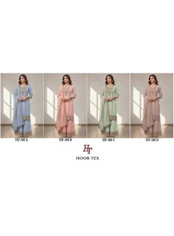 HOOR TEX HF-380 A to D – Full Stitched Heavy Georgette Pakistani Readymade Suit Single & Full Set Wholesale Price 