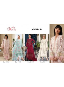 MARIA B Catalogue D.No. 5418 – Pure Cambric Cotton Embroidered Pakistani Suit Single & Wholesale price 