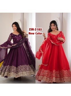 ZSR-3185 | Premium Fendy Silk Gown Set | RD Fashion Surat