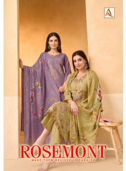 ALOK SUIT | ROSEMONT | Viscose Maslin Designer Embroidered Suit | RD Fashion Surat