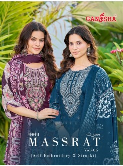 FALAK INTERNATIONAL | MASSRAT VOL-5 | Karachi Designer Cotton Embroidered Suit | RD Fashion Surat