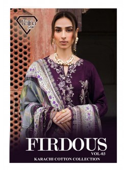 RATNA PRINTS | FIRDOUS VOL-3 | Heavy Cotton Printed Suit | RD Fashion Surat